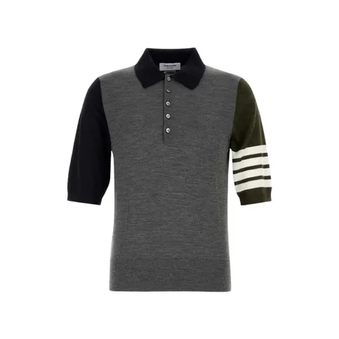 펀믹스 4바 폴로 반팔 니트 메드그레이 남성 MKP048F Y1014 035