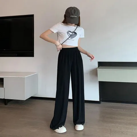 여성 찰랑찰랑 가잔라인 밴딩 바지 바지 여자바지 여성바지 여자여름바지 여성여름바지