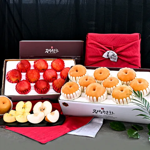 명절 과일선물세트 사과 1박스+배 1박스 (총7.5kg) 알뜰형