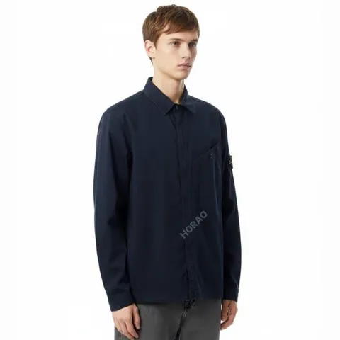 MUST IT_ 1200006 Stretch Organic Cotton Satin Overshirt K2S15 S0012 V0020 스트레치 오가닉 코튼 새틴 오버셔츠