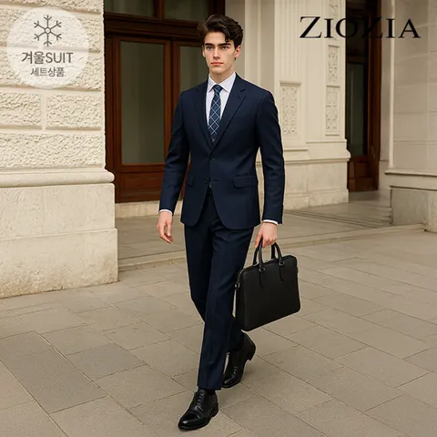 네이비 캐시 블렌드 스트레치 정장세트 (AAC4SB1401_AAC4SP1401_DNV)
