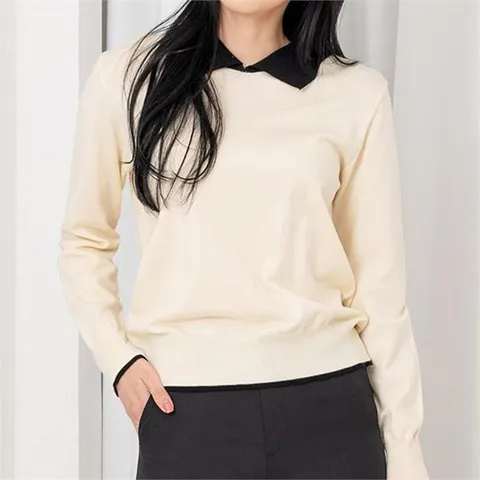 [오노마] ONM 직장인 카라 니트티셔츠 여자 데일리 출퇴근 데이트 (8413737)