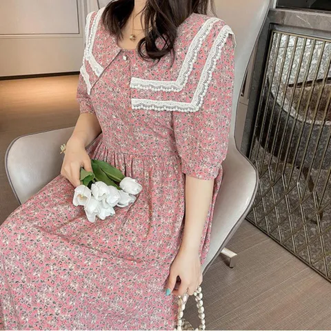 [다잇템] 여자 라이닝 톤업 고무줄 허리 원피스