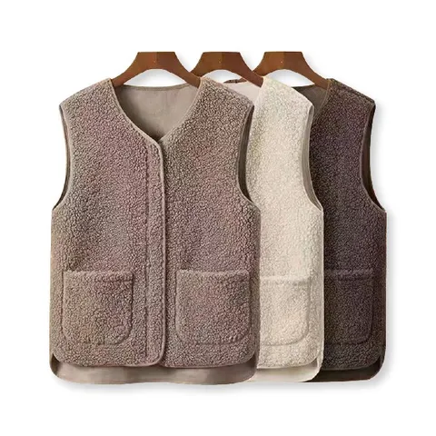 양털 뽀글이 여성 플리스조끼 DK770