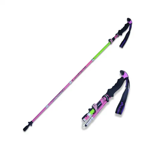 접이식 카본 등산스틱 110cm-125cm   핑크