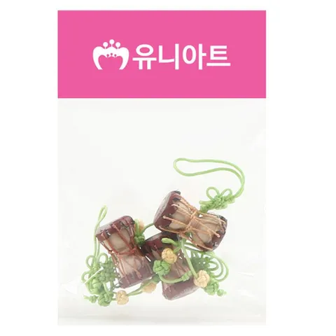 유니아트 (매듭) 전통 장구 (연두) (3개입) G35 매듭 장구 G35 기타미술놀이