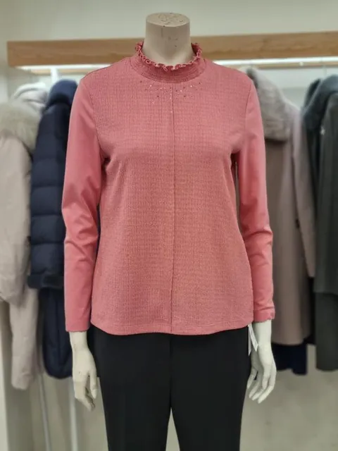 세이브존07 프릴넥 큐빅 블라우스 BL6131 (46187887)