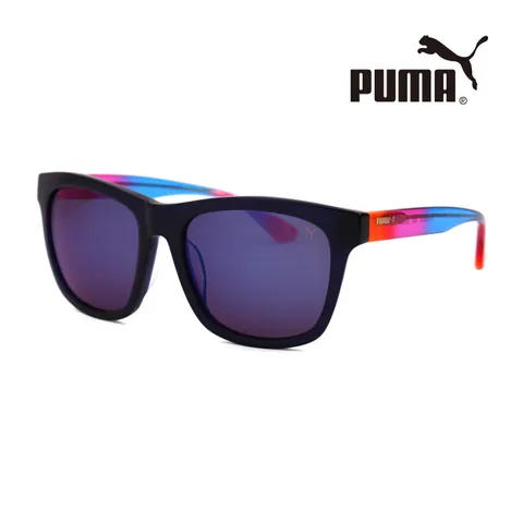 푸마 PU0086SK 002 스퀘어 뿔테 오버 아시안핏 미러 선글라스