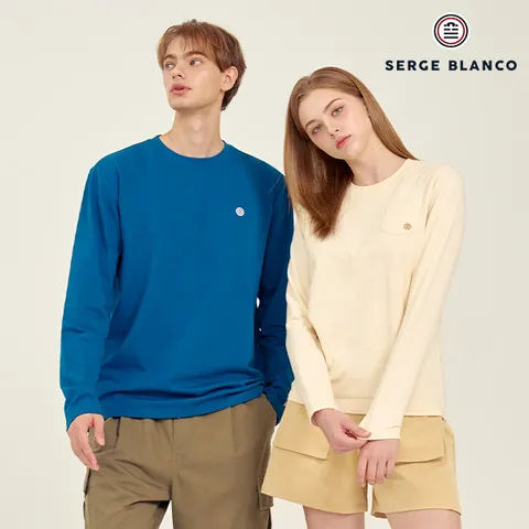 [세르즈블랑코] 24FW 긴팔 티셔츠 남녀4종세트
