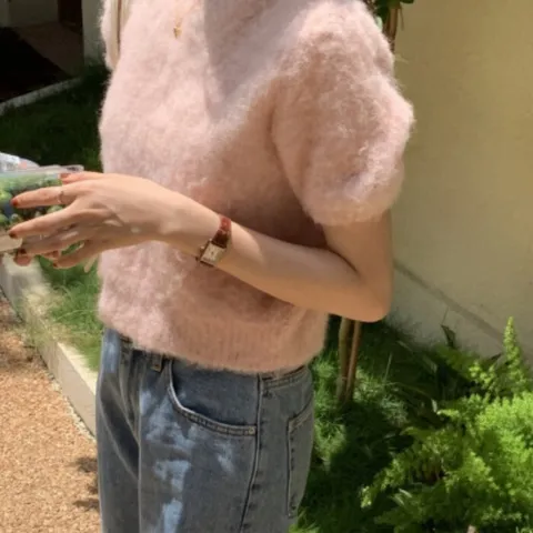 [브리치] 클루이가넷 / 앙고라 라운드넥 숏 퍼 니트