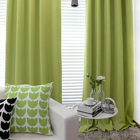 파라다이스홈 3중풀달 암막 커튼 라임그린