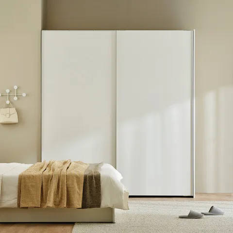 한샘 바이엘 슬라이딩 옷장 2000 화이트_행거형2종/택1