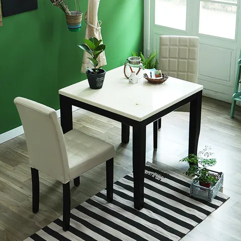 [착불] 데미안 에코 2인용 대리석 식탁세트