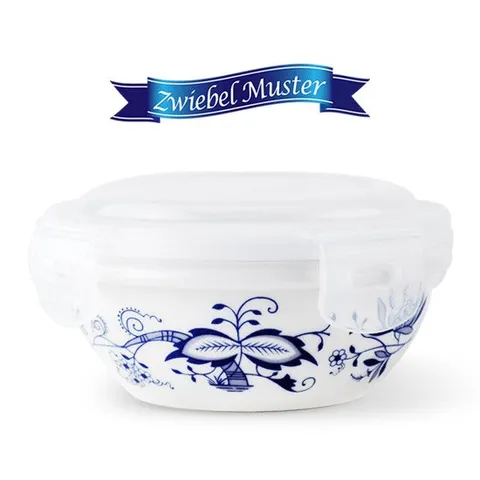 쯔비벨무스터 도자기 원형 밀폐찬통 소형