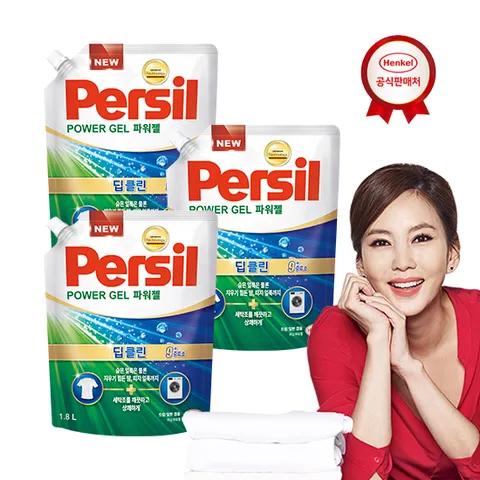 퍼실 딥클린 파워젤 1.8Lx3개 세탁세제 겸용