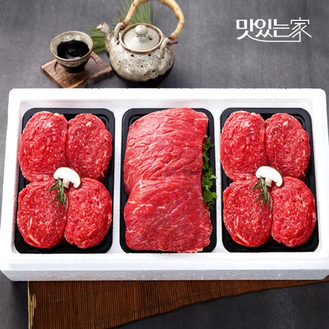 1등급이상 알찬정육 1호실속세트(국거리500g+불고기1kg)