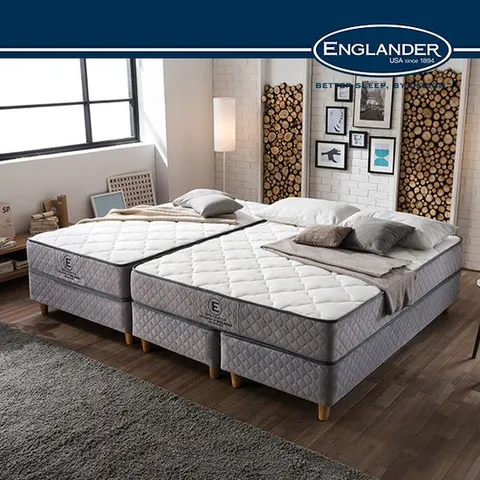 잉글랜더 NEW E호텔 투매트리스 패밀리형 침대 슈퍼싱글+퀸양모 7존 독립스프링 매트리스