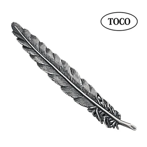 토코TOCO 925 Silver Feather Brooch