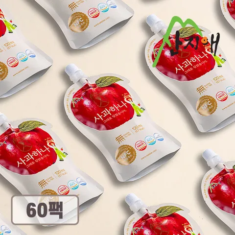 산지애사과즙 착즙 NFC 사과원액주스/ 60팩