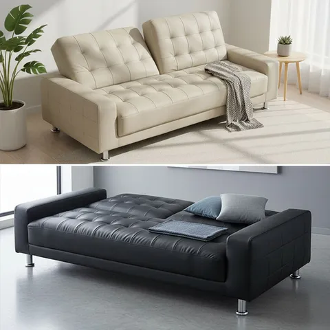 갤럭시 소파베드 3인용 쇼파 듀얼 등받이쇼파 고급형 에어레더/아쿠아텍스 쇼파침대