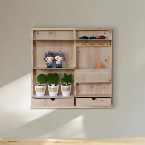 포메리트 삼나무 벽걸이 장식선반 소