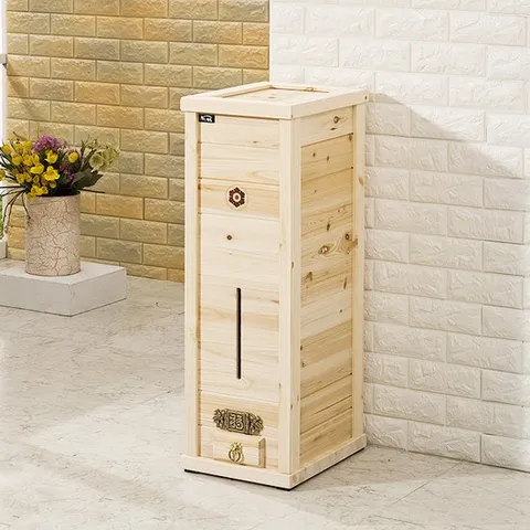 편백나무 원목 쌀통 40kg