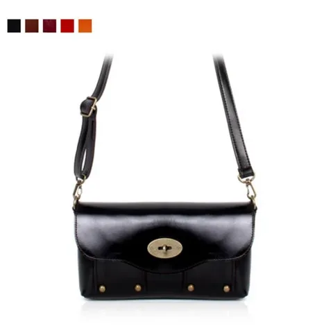 천연 소가죽 여성 여자 핸드백 미니 크로스백 숄더백 버키