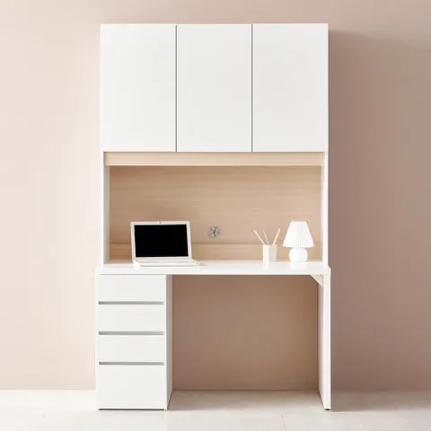 RT2053 레트라 4단서랍장 상부 책상 세트 1200 X 600 (수납형)