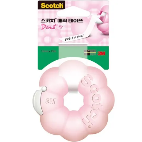 스카치 매직테이프 링도넛 딸기 3M