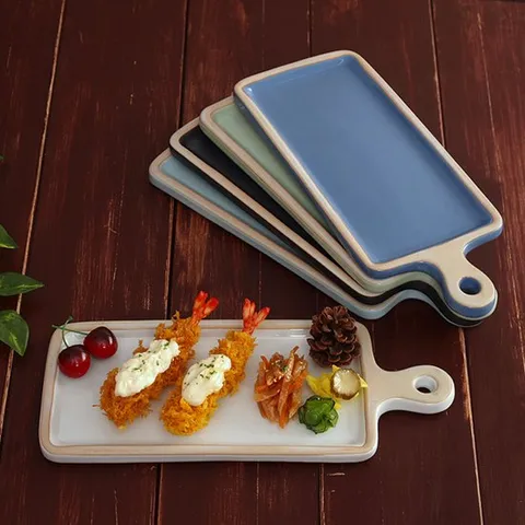 소야도자기 아름 손잡이 생선접시 핸드메이드 도자기