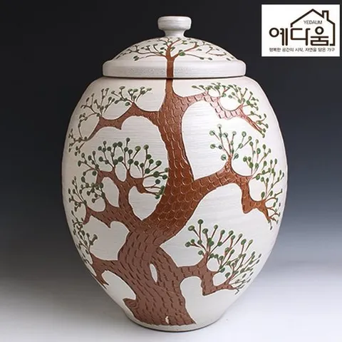 예다움 둥근 나무 쌀독 20kg
