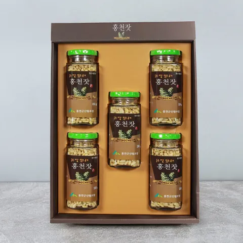 홍천 잣 선물세트(백잣) 150gx5