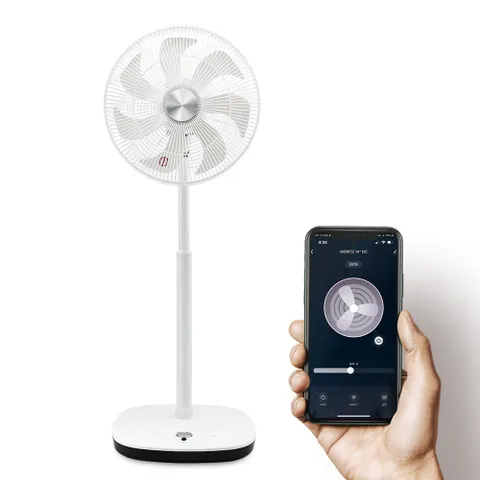 2세대 스마트앱연동 WIFI BLDC 리모컨 선풍기 MO-FA14W 7엽 저소음 12단풍량 8시간타이머