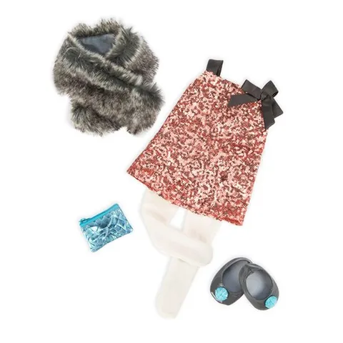 [오지돌스] 스팽글원피스&퍼