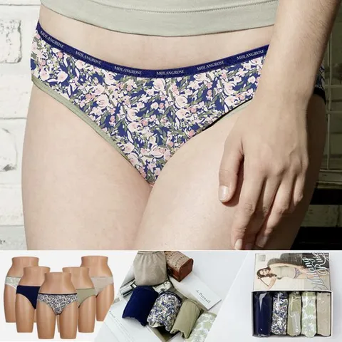 라임워터 면스판 여삼각팬티 여성속옷 5종세트