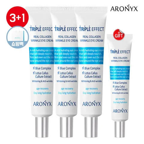 아로닉스 트리플 이펙트 리얼 콜라겐 아이크림 40ml 3+1+쇼핑백소