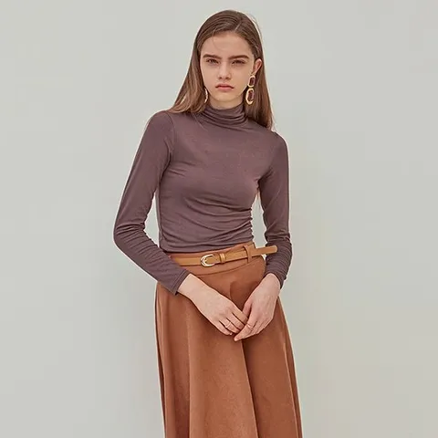 [YAN13] SLIM MINIMAL TURTLENECK_BLACK