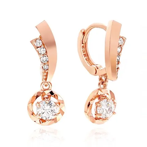[새미쥬얼리] 14k 셀린느 큐빅 커팅 원터치 귀걸이