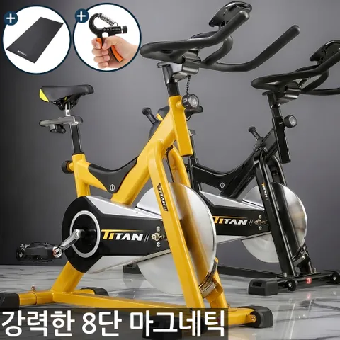 KH7400 스핀바이크 헬스사이클 실내자전거 스피닝자전거+대형매트+악력기