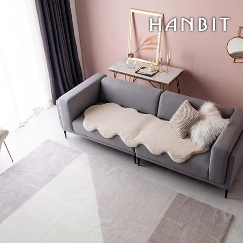 한빛카페트 스칸디나 블록 라인 퍼리 카페트 200x270cm