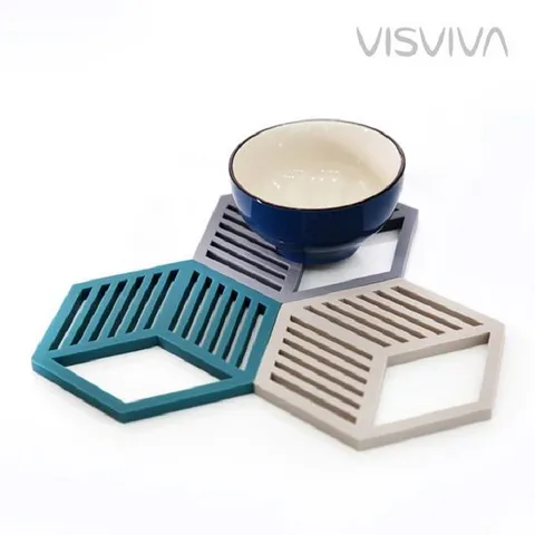 큐브 실리콘 냄비받침 미끄럼방지 3color