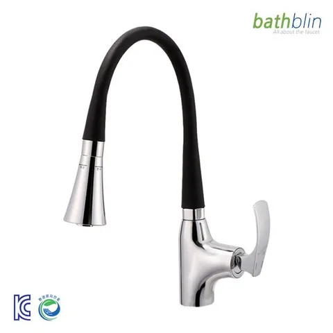 블랙 원홀 거위목 주방 수전 6047