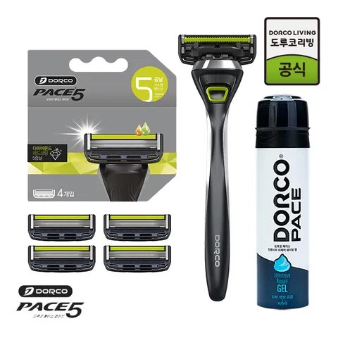 [도루코] 페이스5 면도기날2입+면도날4입+인텐시브리페어 쉐이빙젤 210ml