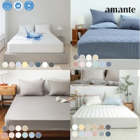 방수 순면 알러지케어 홑겹 누빔 매트리스커버 침대패드 S/SS/Q/K