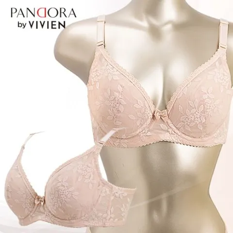 [하프클럽/비비안]VBR7079 플라워 패턴 와이어 브라