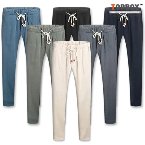 [하프클럽/탑보이]스트링 린넨 밴딩 팬츠 MT037