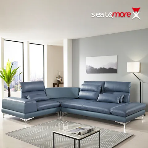 [시트앤모어]칸 코너형 이태리 천연통가죽 무빙 모듈 소파