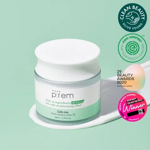 메이크프렘 모이스처 안심크림 80ml+안심폼20ml+샤쉐2매