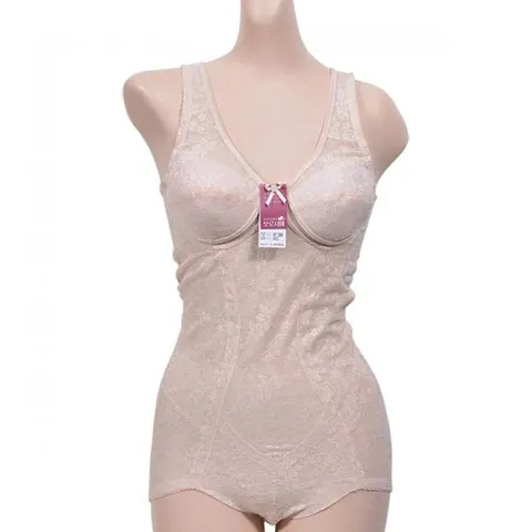 [하프클럽/소곳]이중 파워넷 인견 플라워 B컵 올인원