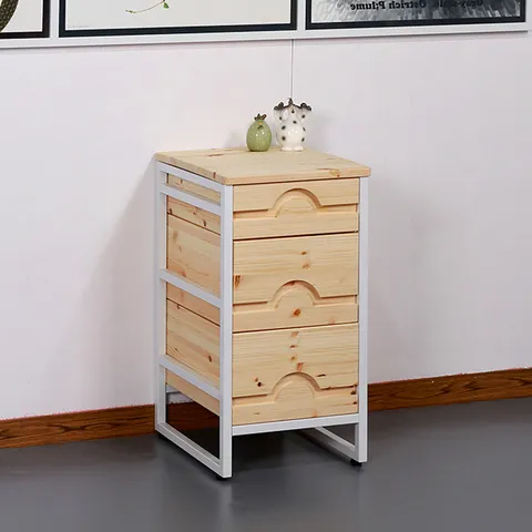 [우아미가구]왈라비 레드파인 서랍장 3단 300